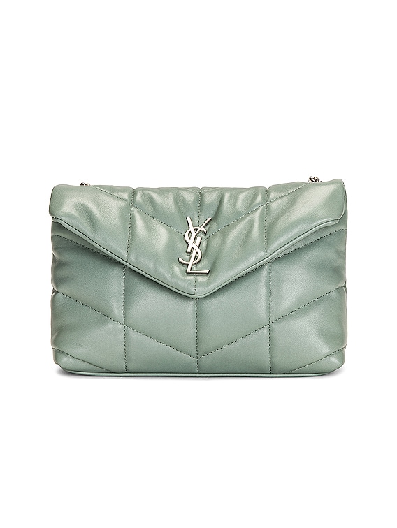 Saint Laurent Toy Loulou Puffer Quilted Leather Crossbody Bag Hazel Green