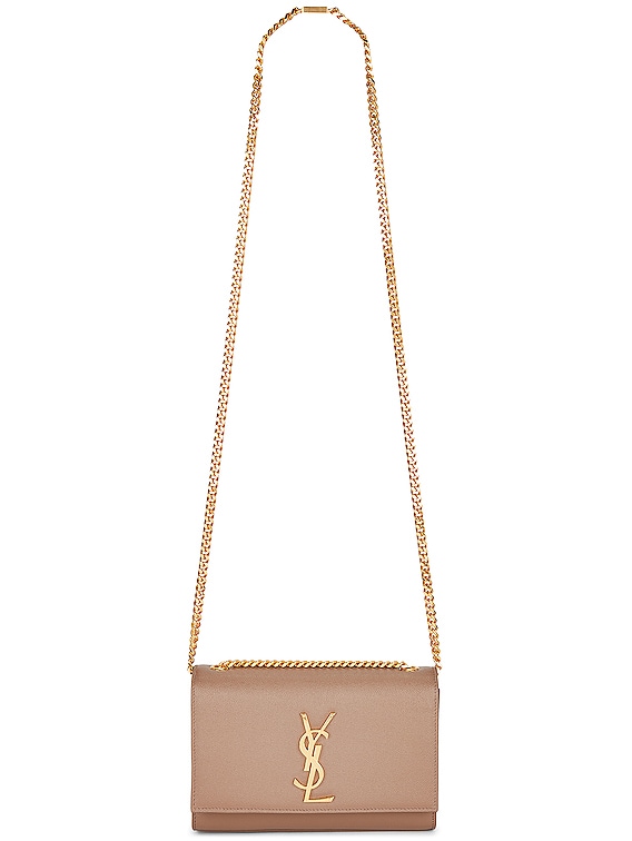 Kate Small Leather Shoulder Bag in White - Saint Laurent