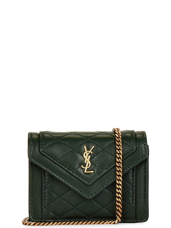 Saint Laurent Mini Gaby Bag in New Vert Fonce