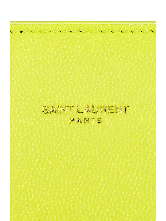 Saint Laurent Sac De Jour Nano In Grain De Poudre Embossed Leather - Safety  Yellow