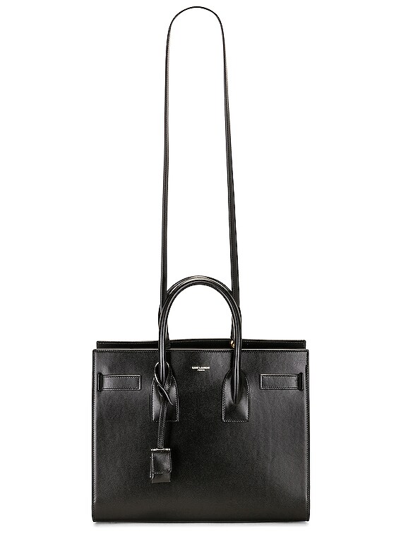 Saint Laurent Sac De Jour Baby Small Leather Tote Bag In Loden Green