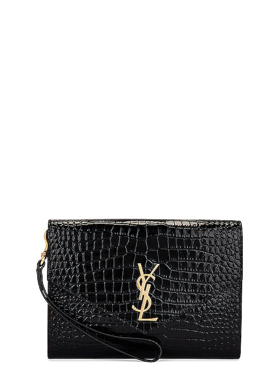 Saint Laurent Cassandre Flap Pouch in Nero | FWRD