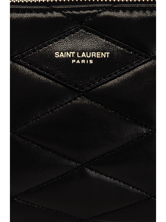 Saint Laurent Gaby Zipped Shoulder Bag in Black