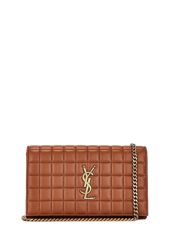 Saint Laurent Classic Cassandre Chain Wallet Bag in Fox | FWRD