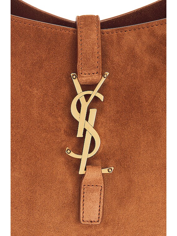 Saint Laurent Small Le 5 A 7 Hobo Bag in Brown Caramel | FWRD
