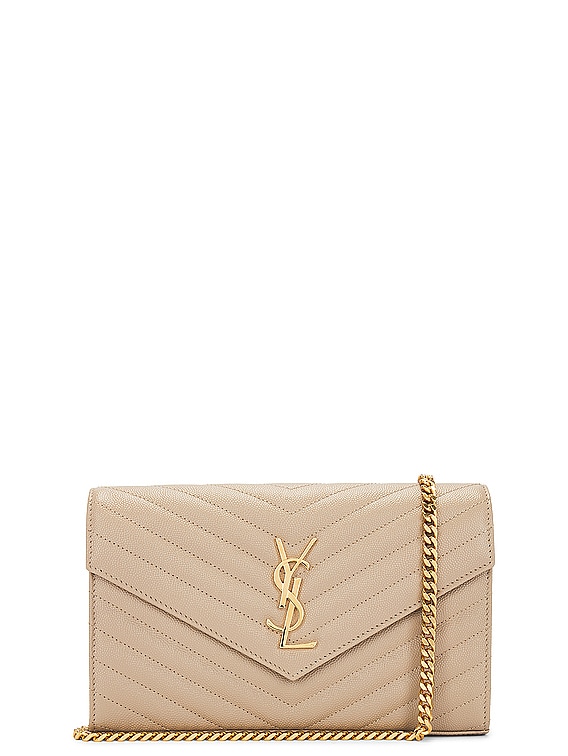 【関税&送料込】Saint Laurent Cassandre Saint Laurent Cassandre Classic Chain Wallet Bag in Dark