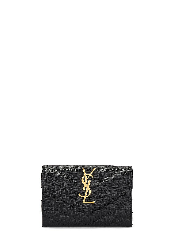 Monogram small discount envelope wallet ysl