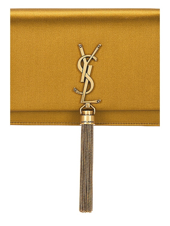 Saint Laurent Kate Tassel Chain Wallet Bag in Jungle | FWRD