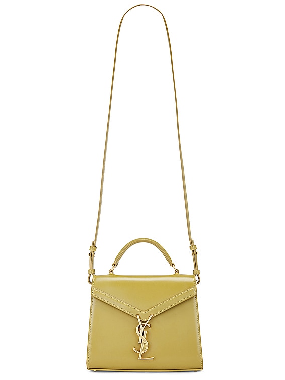 Saint Laurent Mini Cassandra Top Handle Bag in Vert Olive | FWRD