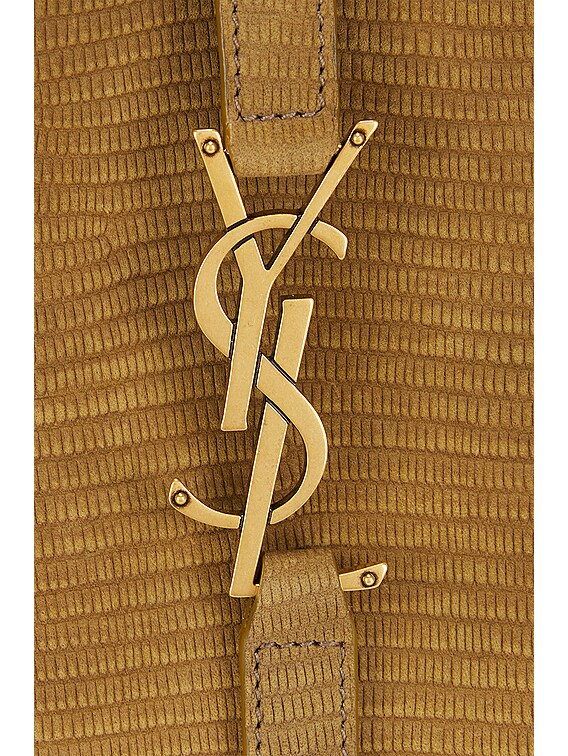 Saint Laurent Small Le 5 A 7 Supple Hobo Bag in Dark Pistachio | FWRD