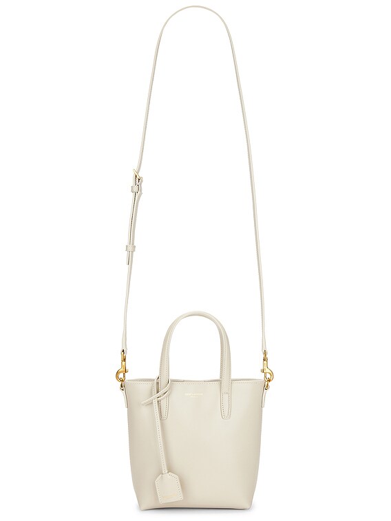 Saint Laurent Mini Toy Shopping Bag in Crema Soft | FWRD Saint Laurent Mini Toy Shopping Bag in Crema Soft | FWRD