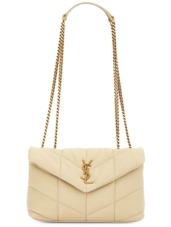 Saint Laurent Toy Puffer Bag in Cool Beige | FWRD