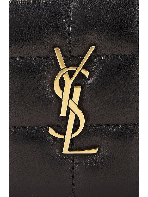 Saint Laurent Tiny Origami Wallet in Nero | FWRD