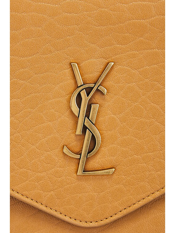 Saint Laurent Large Envelope Pouch in Dark Sun | FWRD Saint Laurent Large Envelope Pouch in Dark Sun | FWRD
