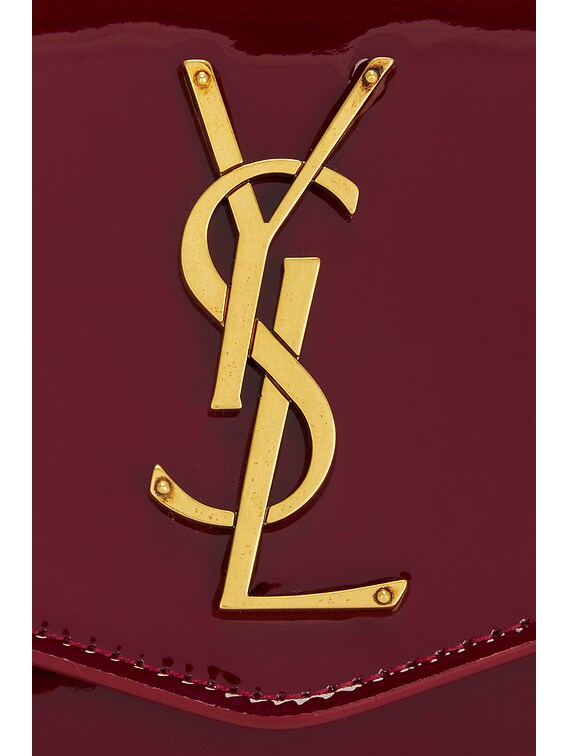 Saint Laurent Wallet On Chain Bag in Red Grenat | FWRD