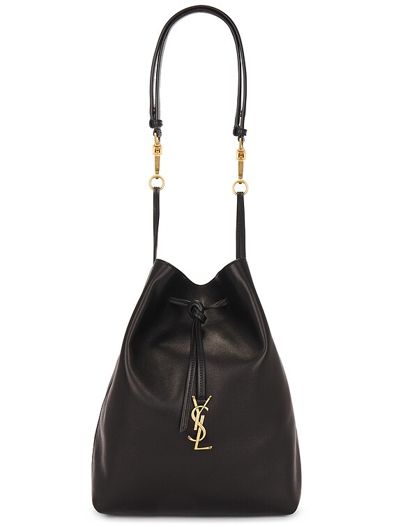 SAINT LAURENT PARIS| (791484 AACX7 1000) Saint Laurent Paris VII Pochon Bag in Nero | FWRD