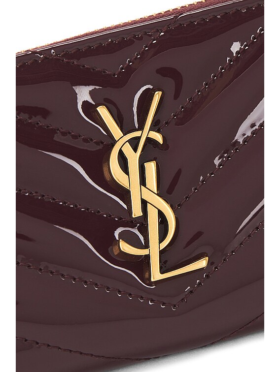 Saint Laurent Coin Card Wallet in Dark Red Wine | FWRD