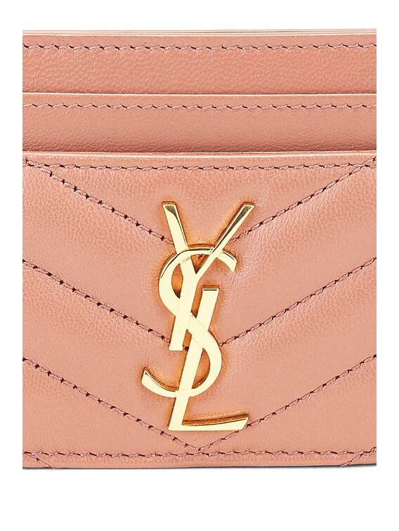 Saint Laurent Card Case in Coral Paradise | FWRD Saint Laurent Card Case in Coral Paradise | FWRD