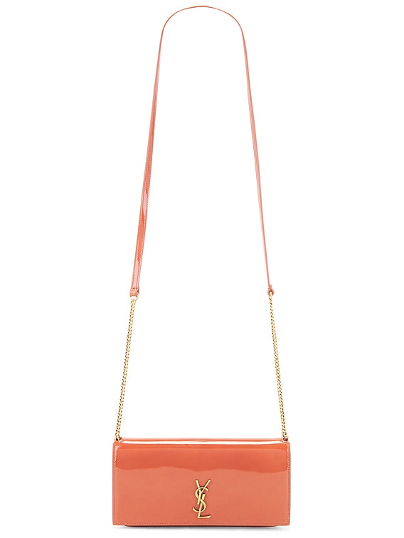 Saint Laurent Phone Holder Chain Bag in Mild Rose | FWRD
