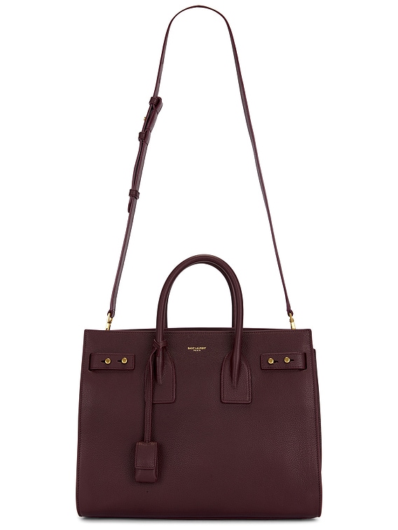 VIP【送料関税込】Saint Laurent SAC DE JOUR SMALL HANDBAG Saint Laurent Small Sac De Jour Supple Bag in Hot Wine | FWRD