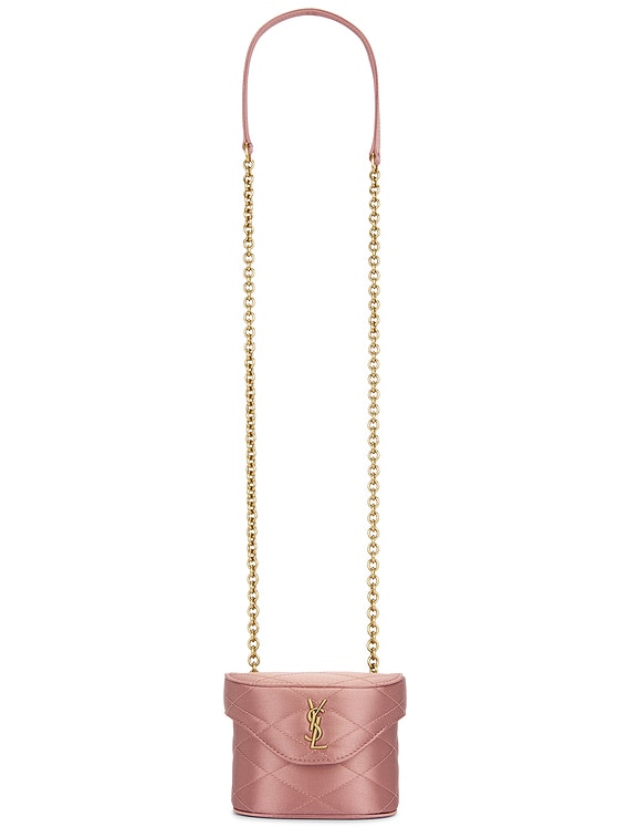 VIP【送料関税込】Saint Laurent JUNE LEATHER MINI BAG Saint Laurent Mini June Chain Bag in Dragee | FWRD