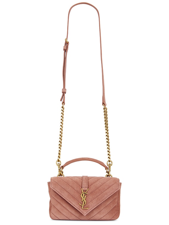【Saint Laurent】 カレッジ ミニ チェーンバッグ 779430DZH07 COLLEGE mini chain bag in shiny crackled leather | Saint