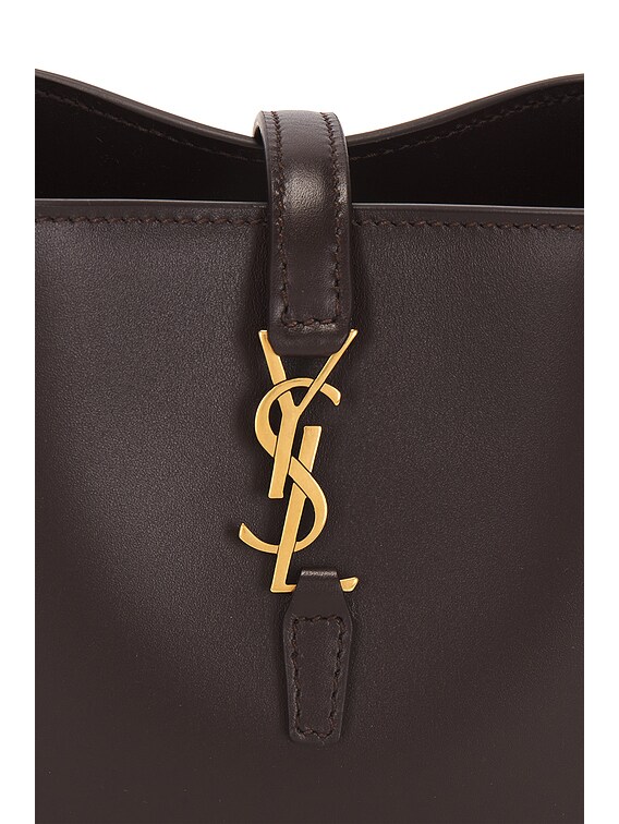 Saint Laurent Mini Le 37 Bucket Bag in Dark Sweet Chocolate | FWRD
