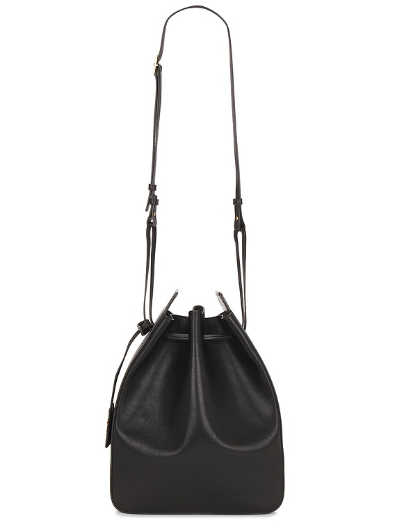 【SAINT LAURENT】送料/関税込 LARGE PARIS BUCKET BAG Saint Laurent Large Bucket Bag in Dark Vert Fonce | FWRD