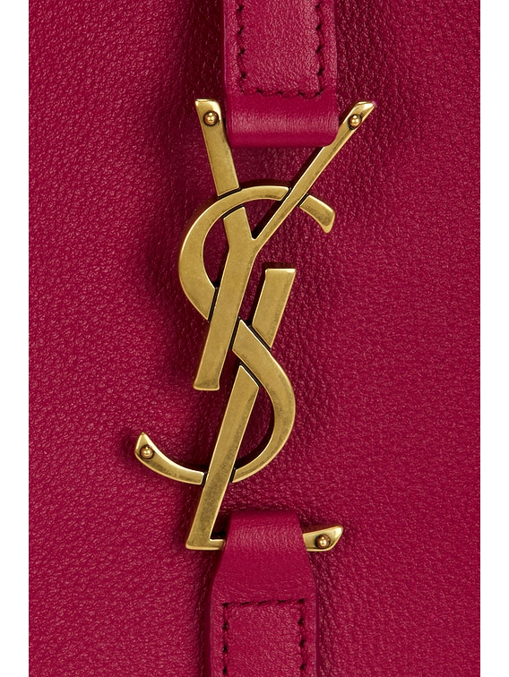 Saint Laurent Small Le 5 A 7 Supple Bag in Cherry Jam | FWRD