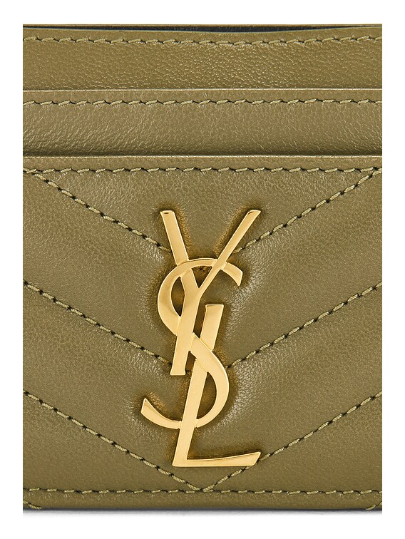 Saint Laurent Credit Card Case in Strong Moss | FWRD