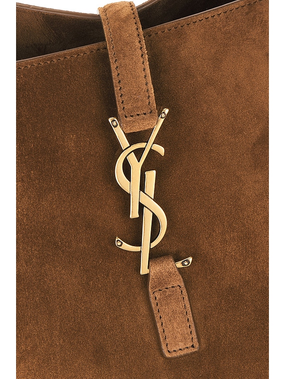 Saint Laurent Small Le 5 A 7 Supple Shoulder Bag in Orange Caramel