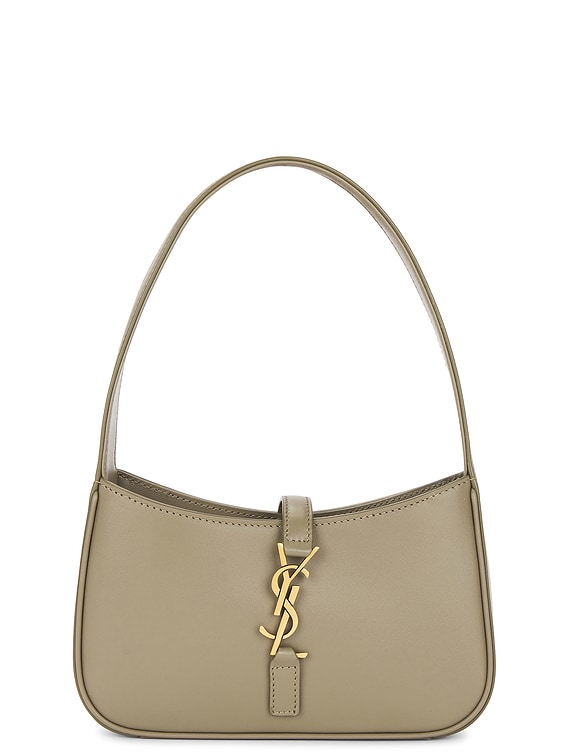 Saint Laurent Mini Le 5 A 7 Hobo Bag in Strong Moss | FWRD