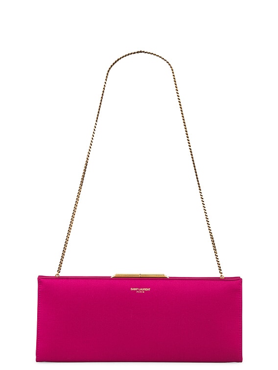未使用級 2023SSマークアンドロナ Gauge Pochette Skirt Saint Laurent Small Midnight Pochette in Deep Magenta | FWRD