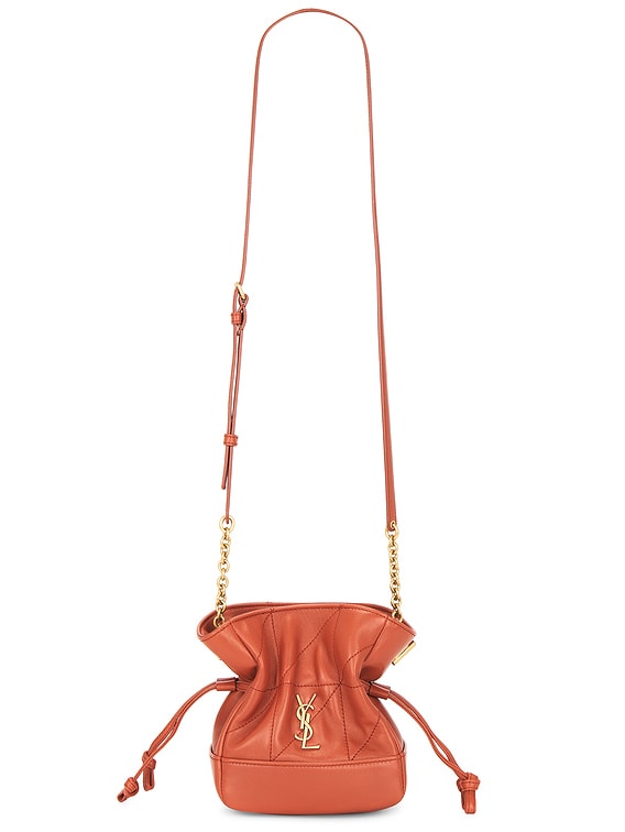 Saint Laurent Mini Jamie Shoulder Pouch Bag in Dark Mandarin | FWRD