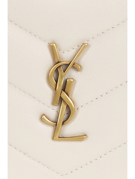 Saint Laurent Loulou Camera Bag in Blanc Vintage | FWRD