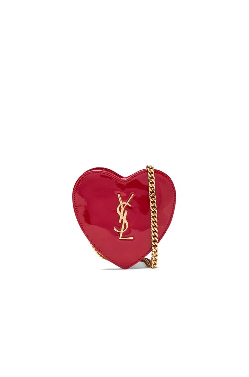 Saint Laurent Ysl Heart Bag in Red