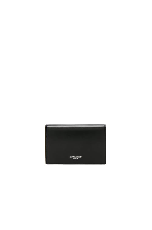 Saint laurent hotsell fragments flap wallet