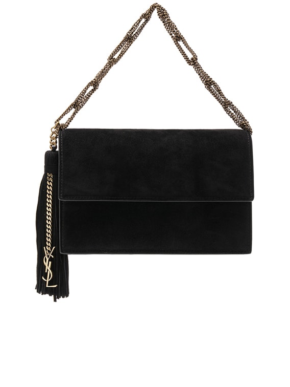 suede chain bag