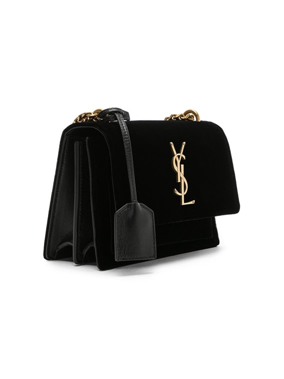 saint laurent sunset velvet bag