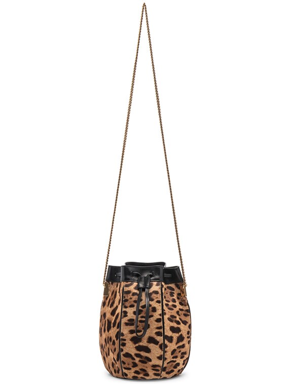 leopard bucket bag