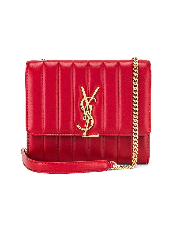 Saint Laurent Vicky Small Wallet On A Chain Black Leather Shoulder