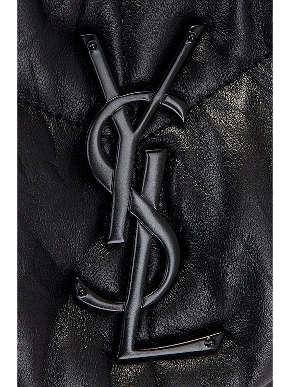 Saint Laurent Small Lou Lou Puffer Chain Bag in Dark Ganache, Chocolate.  Size all.