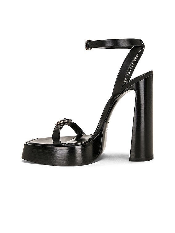 Saint Laurent Platform Sandal in Nero | FWRD