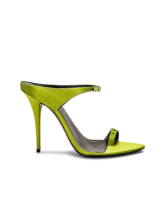 サンダル・ミュール SAINT LAURENT  Saint Laurent Flip Flops Women Satin Green 21317021_51472124_600.jpg