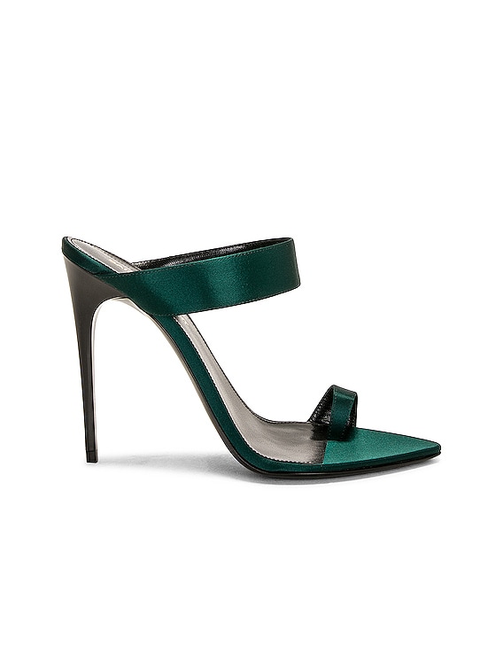 サンダル・ミュール SAINT LAURENT  Saint Laurent Flip Flops Women Satin Green s-l400.jpg