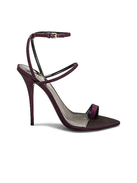 Saint Laurent Dive Sandal in Prune | FWRD