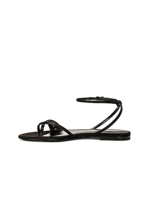サンダル・ミュール Saint Laurent Zora Sandals Saint Laurent Zora Sandals | Black | FARFETCH