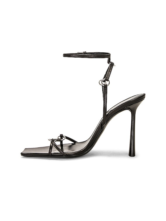 サンダル・ミュール SAINT LAURENT Women Sandals 7760669QN00 1000 Black Saint Laurent Cassandra Sandals in Nero | FWRD