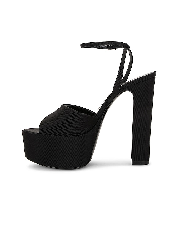 Saint Laurent Jodie Platform Sandal in Nero | FWRD