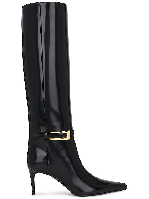Saint Laurent Lee Buckle Boot in Nero | FWRD